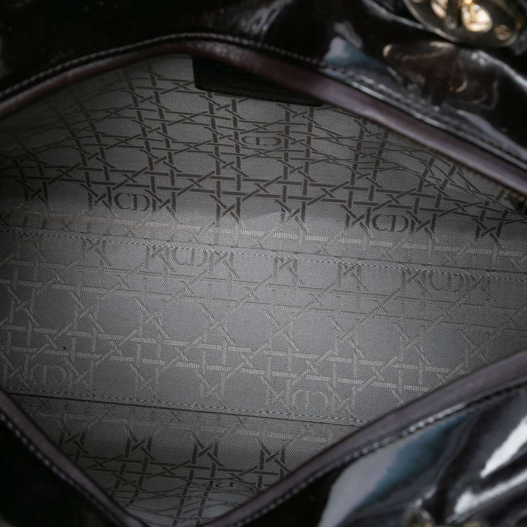 Dior Large Patent Cannage Lady Dior - 4