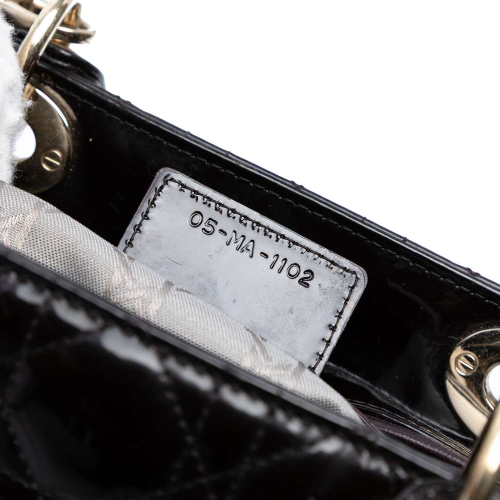 Dior Large Patent Cannage Lady Dior - Side view