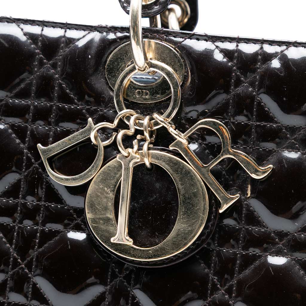 Dior Large Patent Cannage Lady Dior - Detail 1