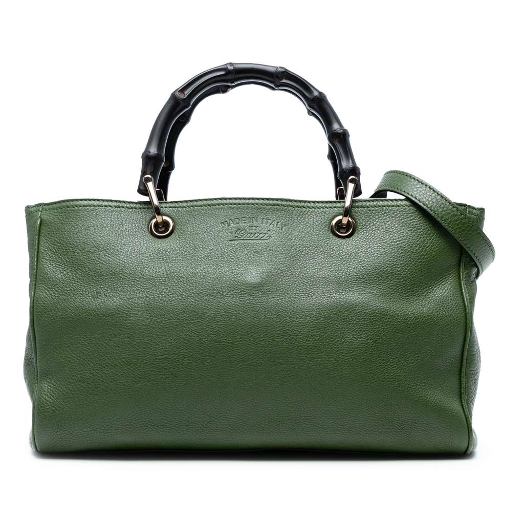 Gucci Medium Calfskin Bamboo Shopper Satchel