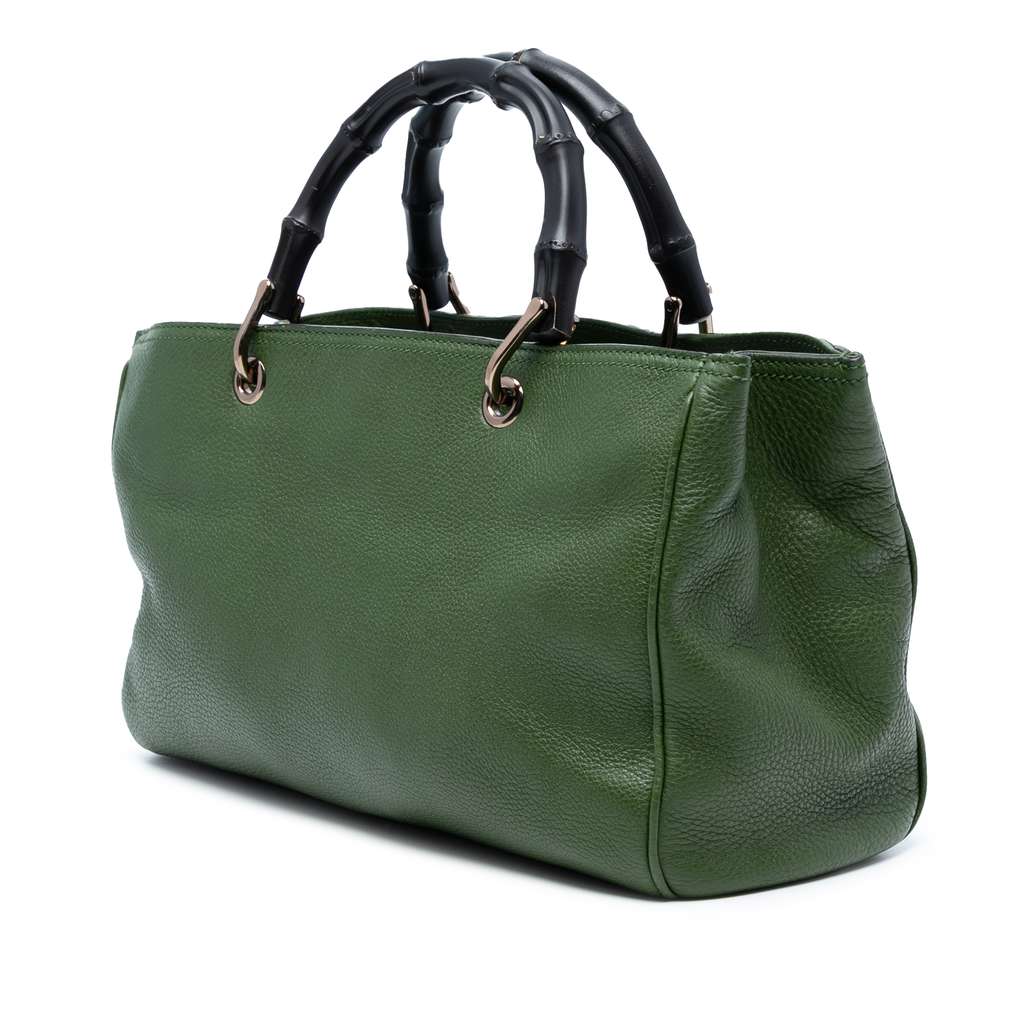 Gucci Medium Calfskin Bamboo Shopper Satchel - Back view