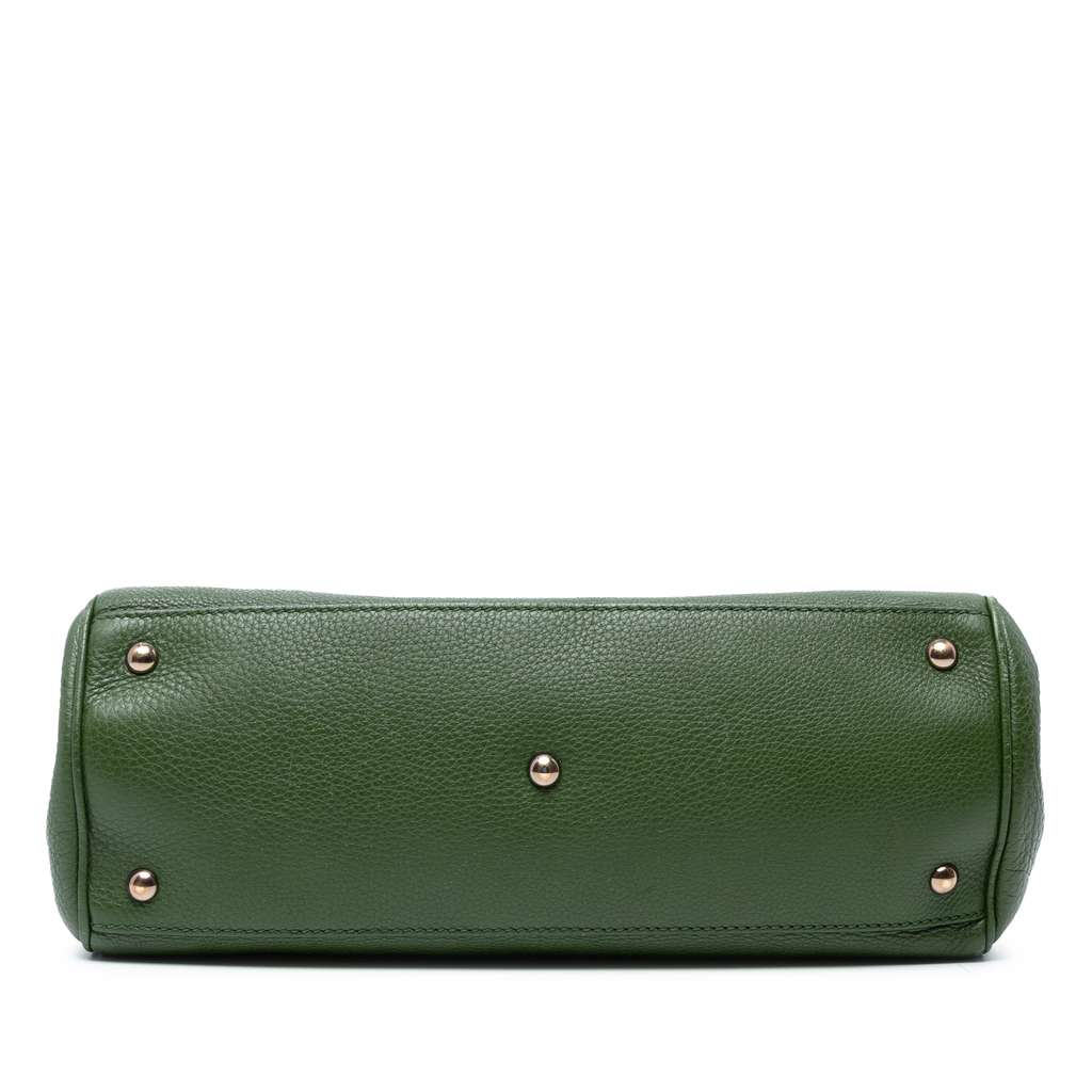 Gucci Medium Calfskin Bamboo Shopper Satchel - Image 6