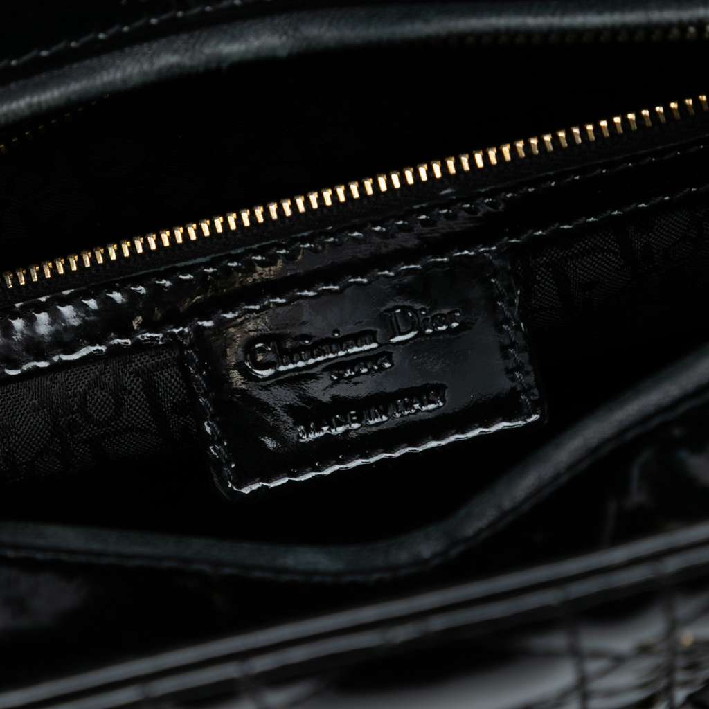 Dior Large Patent Cannage Lady Dior - Side view