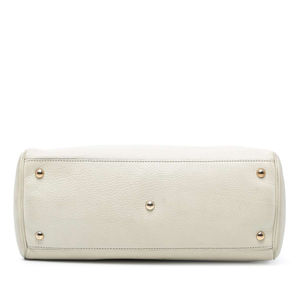 Gucci Medium Calfskin Bamboo Shopper Satchel - Image 6