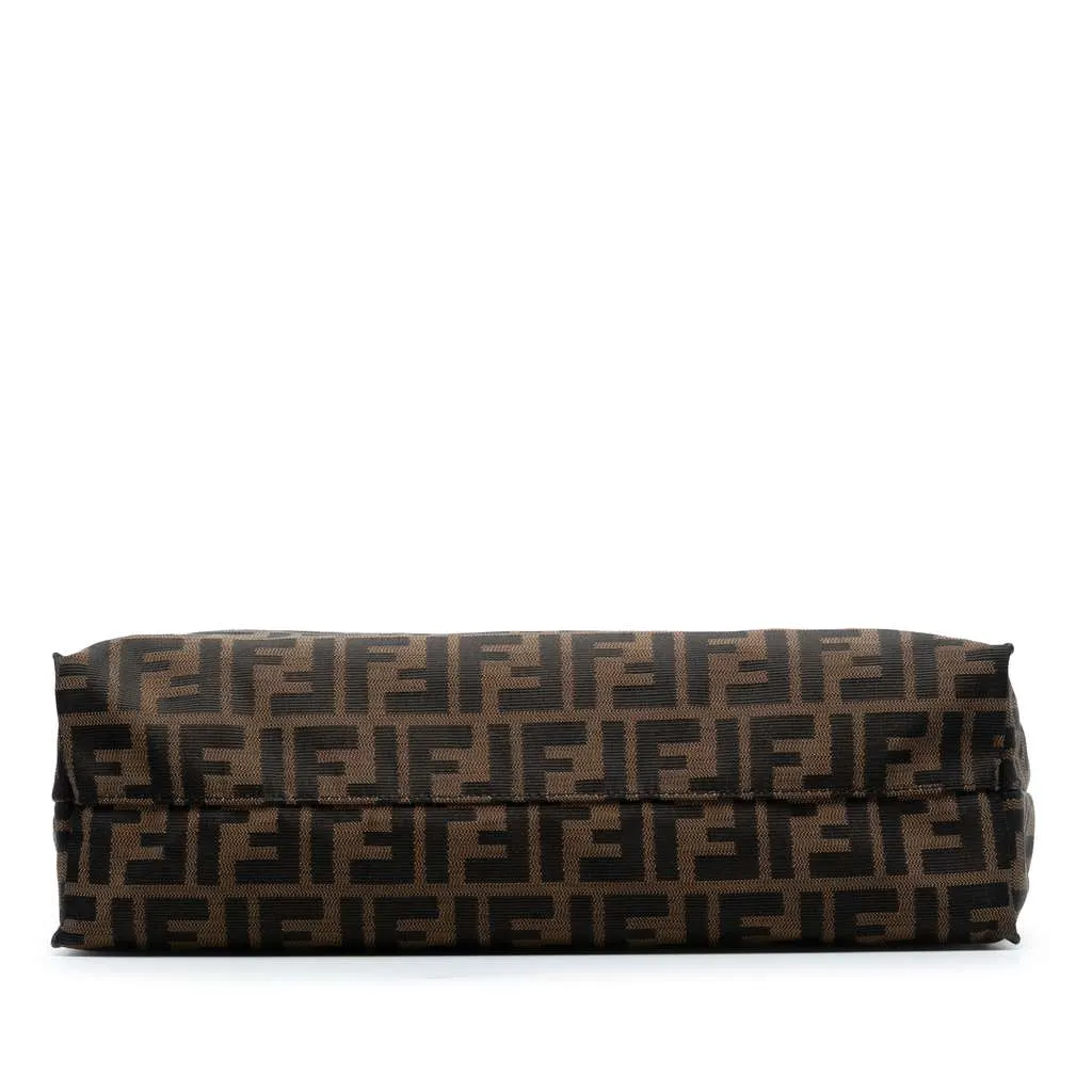 Fendi Zucca Canvas Shopping Tote Brown Canvas Good - Inside View