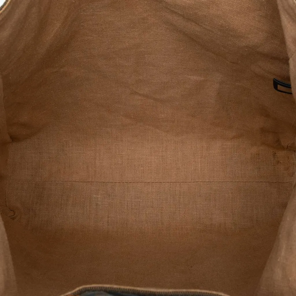 Fendi Zucca Canvas Shopping Tote Brown Canvas Good - Model View