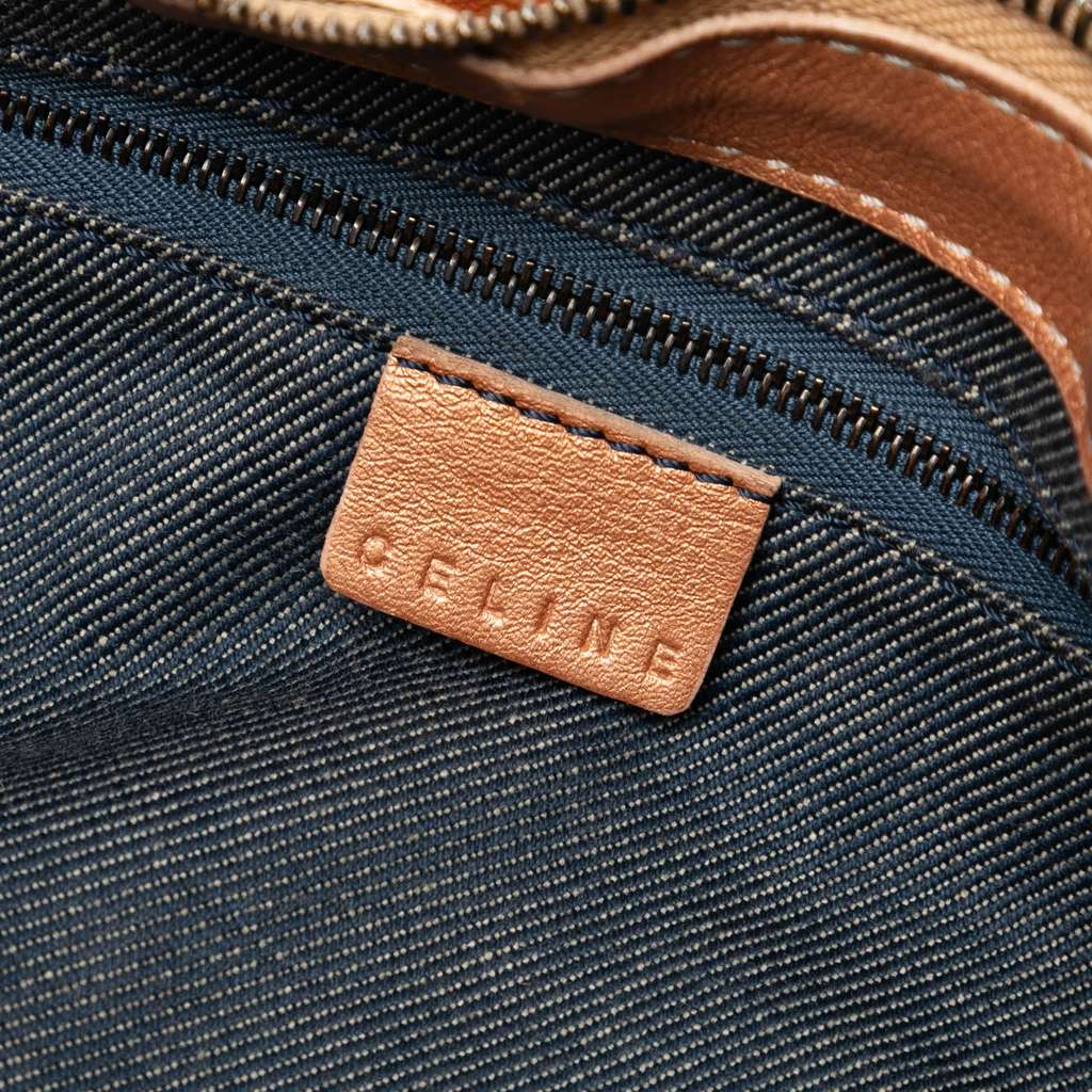 Celine Macadam Denim Shoulder Bag - Side view