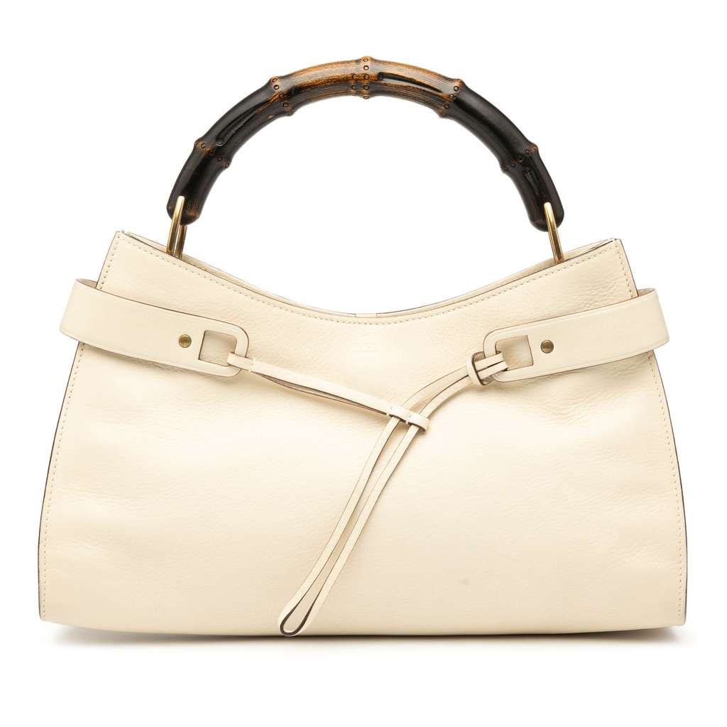 Gucci Leather Bamboo Top Handle Bag