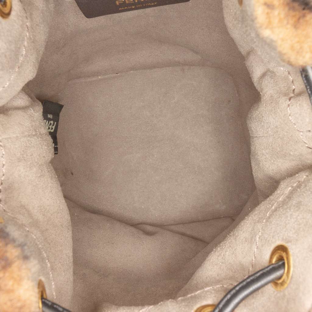 Fendi Mini Zucca Shearling Mon Tresor Bucket Bag - 4