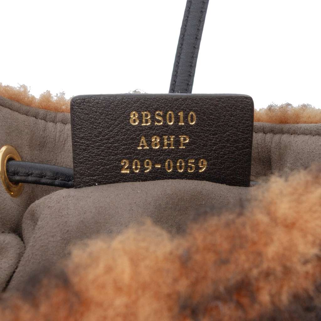 Fendi Mini Zucca Shearling Mon Tresor Bucket Bag - Detail 1