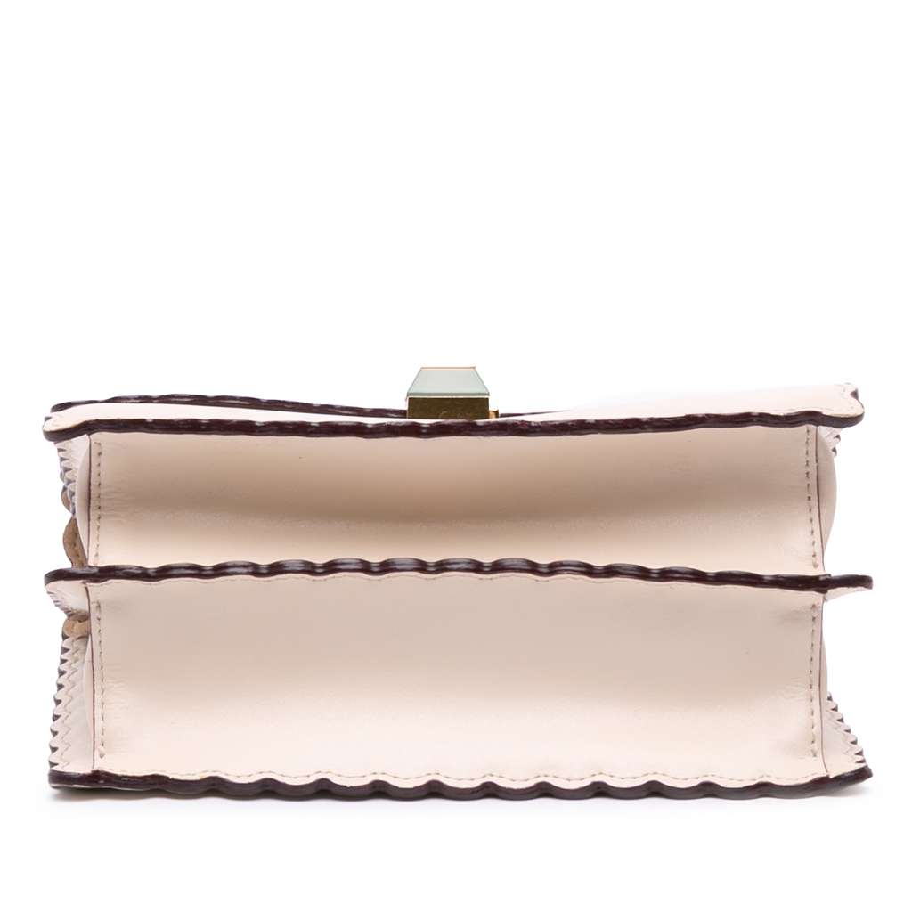 Fendi Small Scalloped Leather Kan I Crossbody - Image 6
