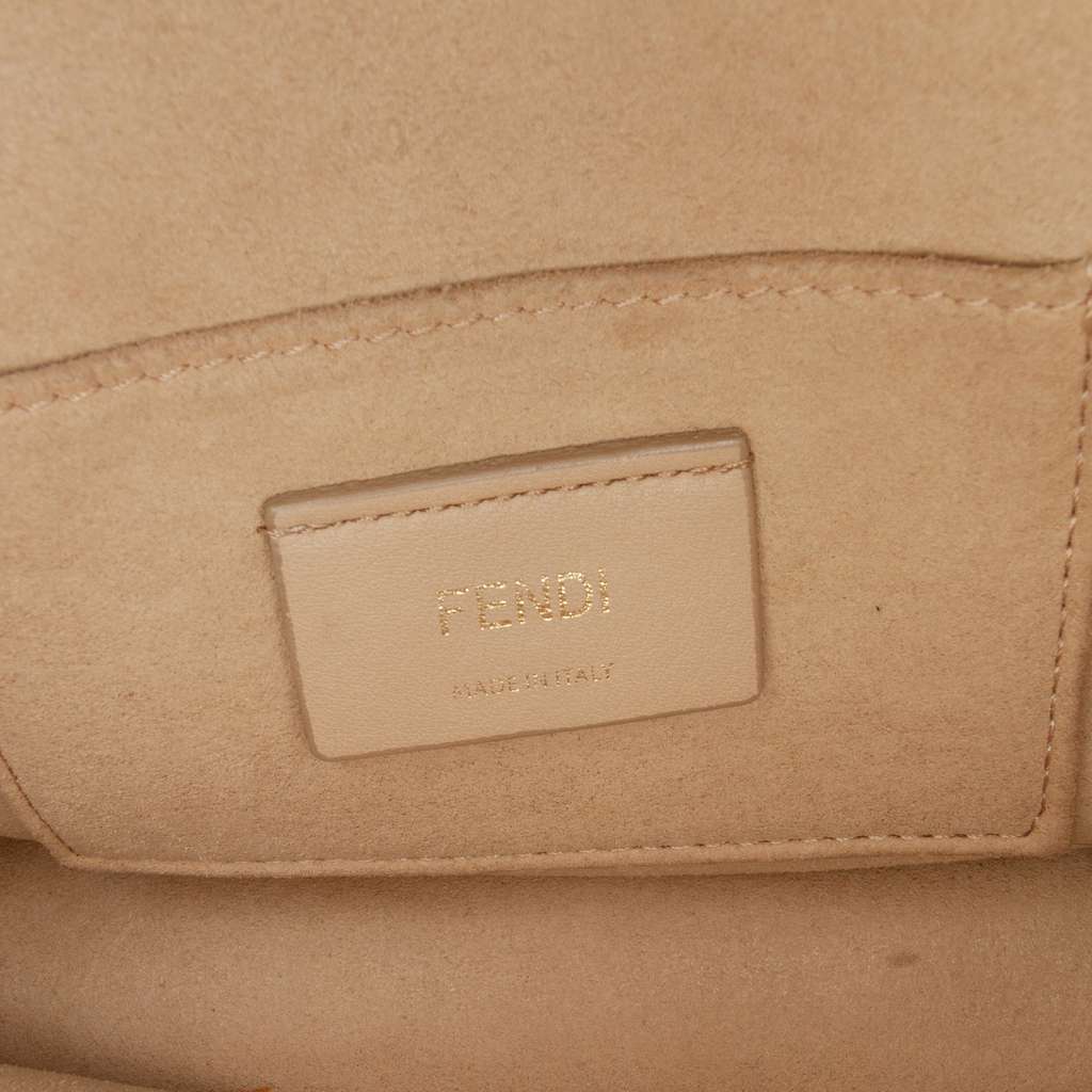 Fendi Small Scalloped Leather Kan I Crossbody - Side view