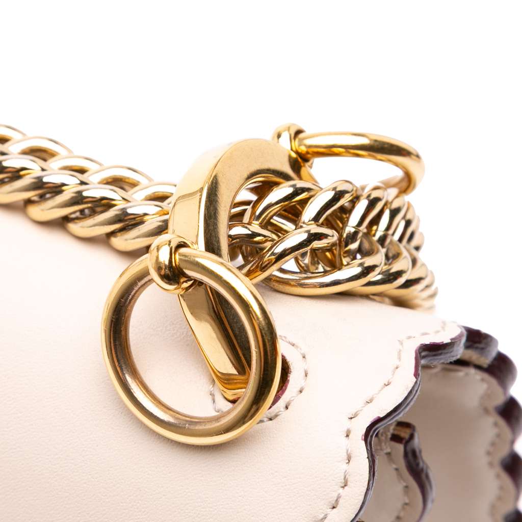 Fendi Small Scalloped Leather Kan I Crossbody - Detail 2