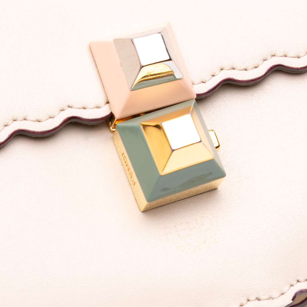 Fendi Small Scalloped Leather Kan I Crossbody - Image 10