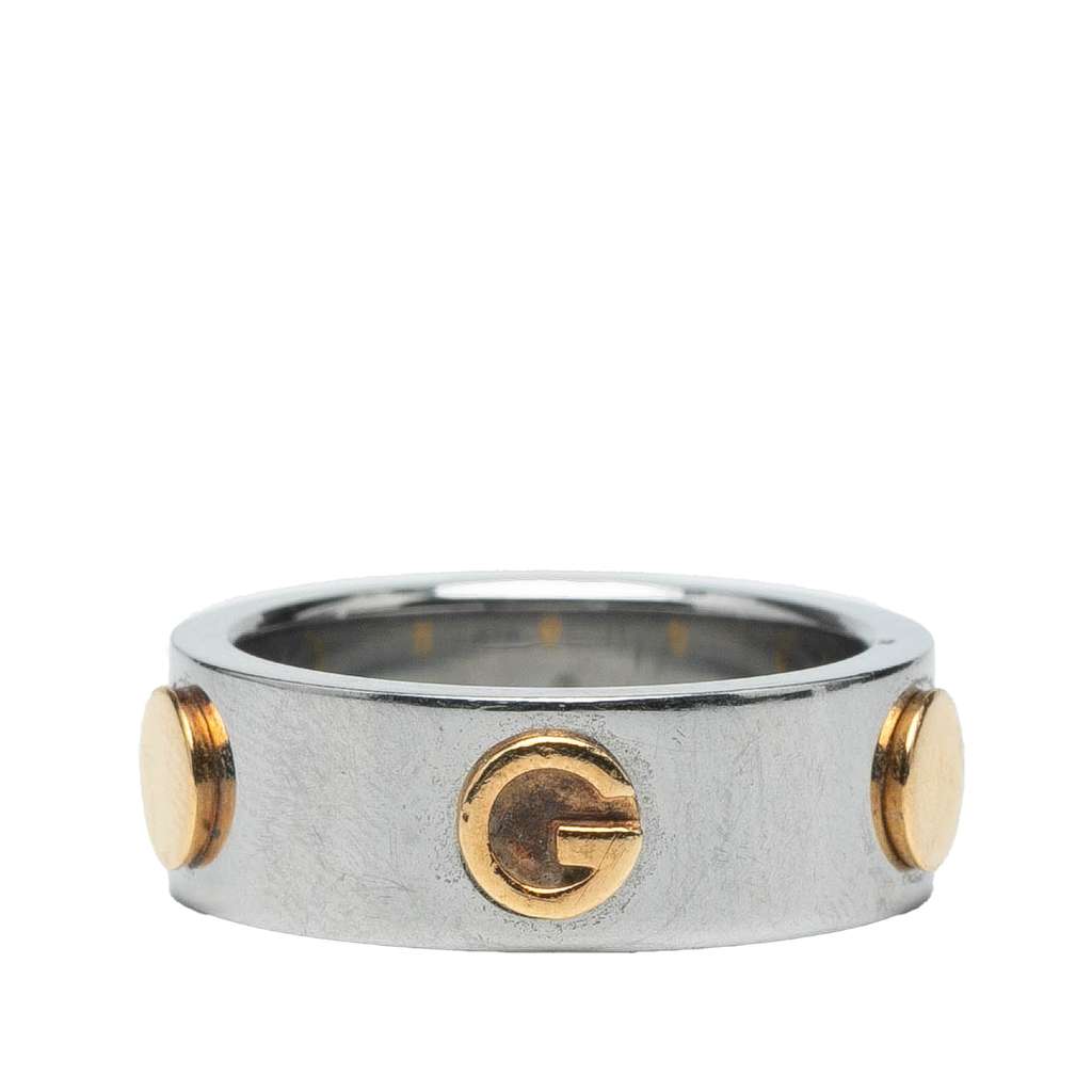 Gucci Stainless Steel and Yellow Gold Plated Combi Ring
