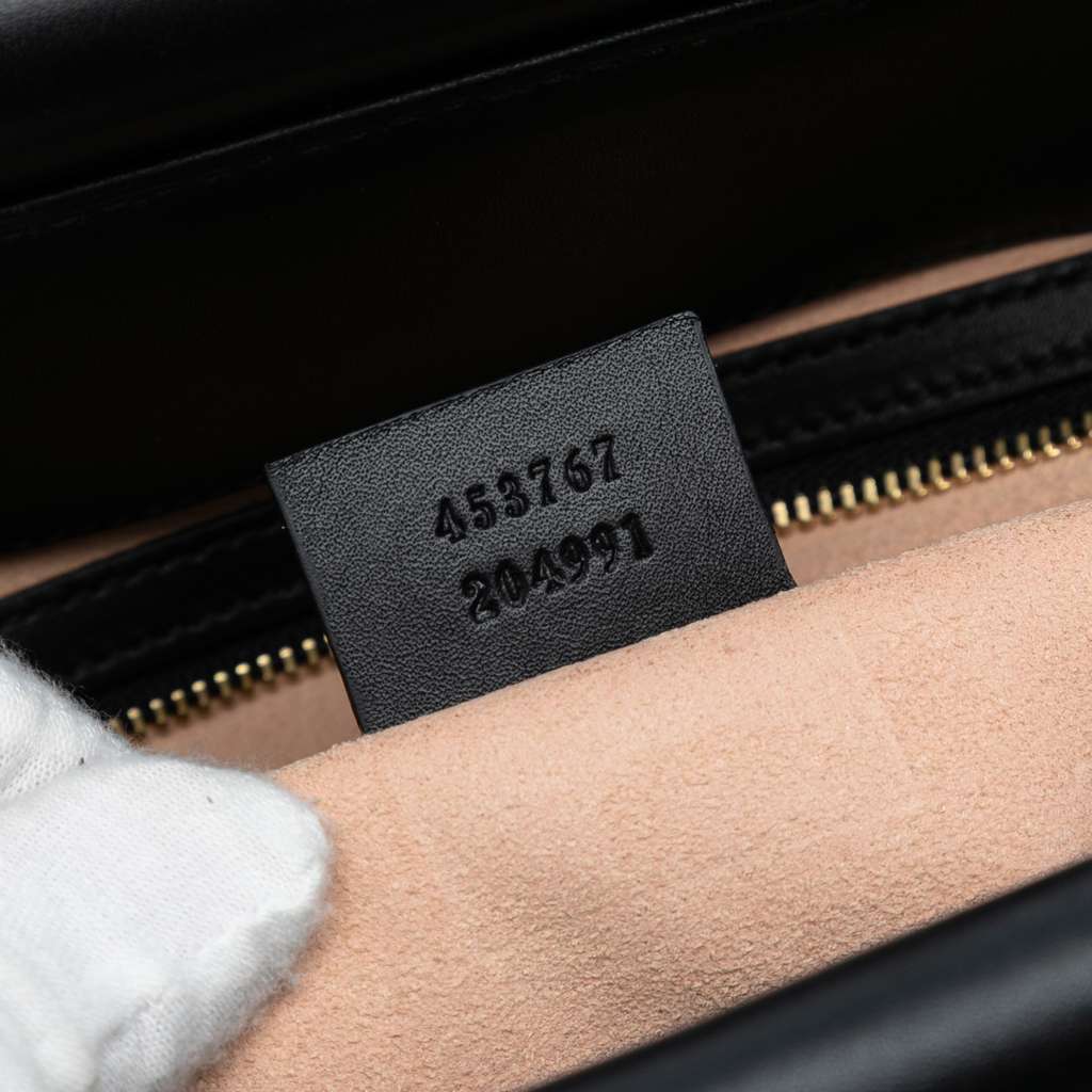 Gucci Small Leather Bamboo Nymphaea Satchel - Detail 1