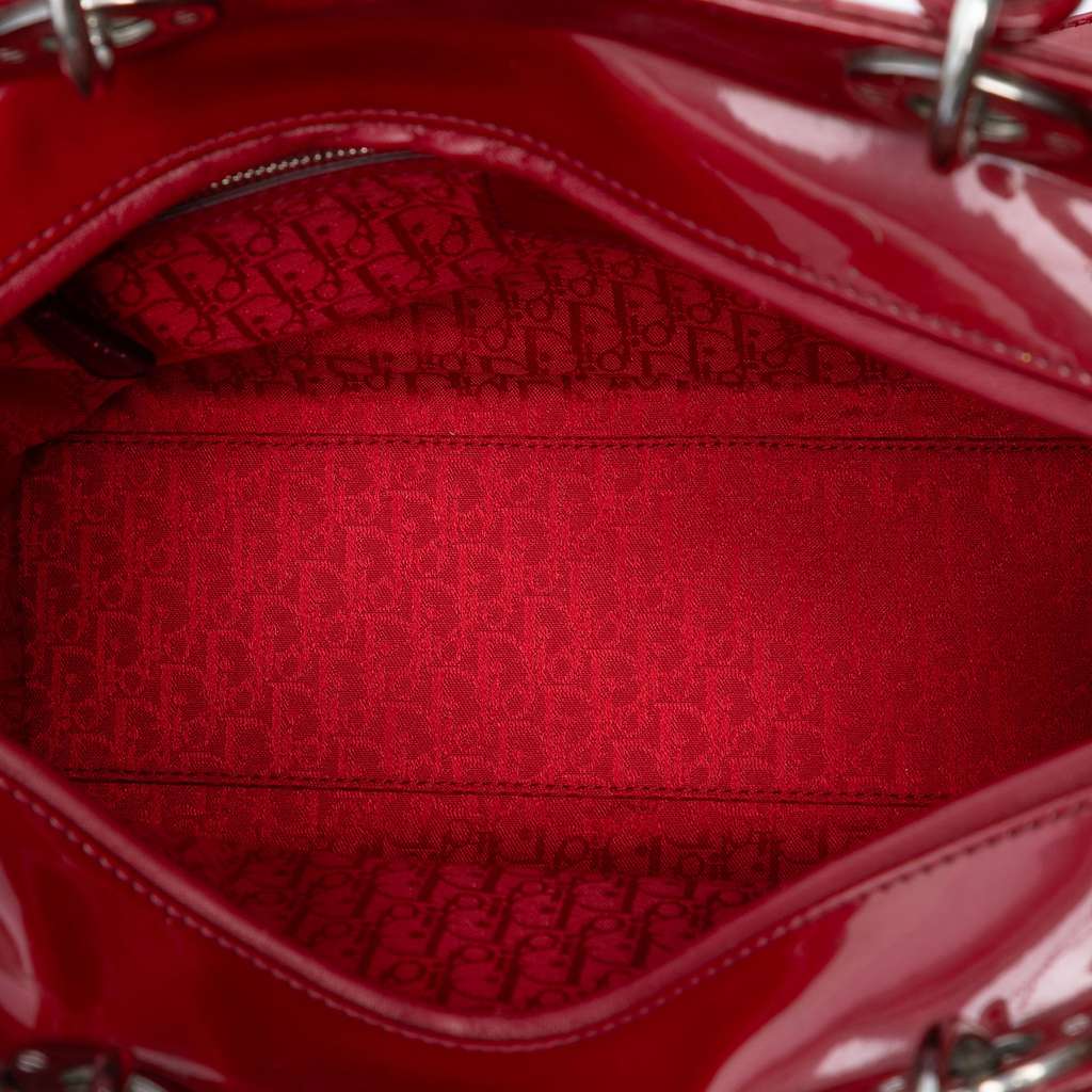 Dior Large Patent Cannage Lady Dior - 4