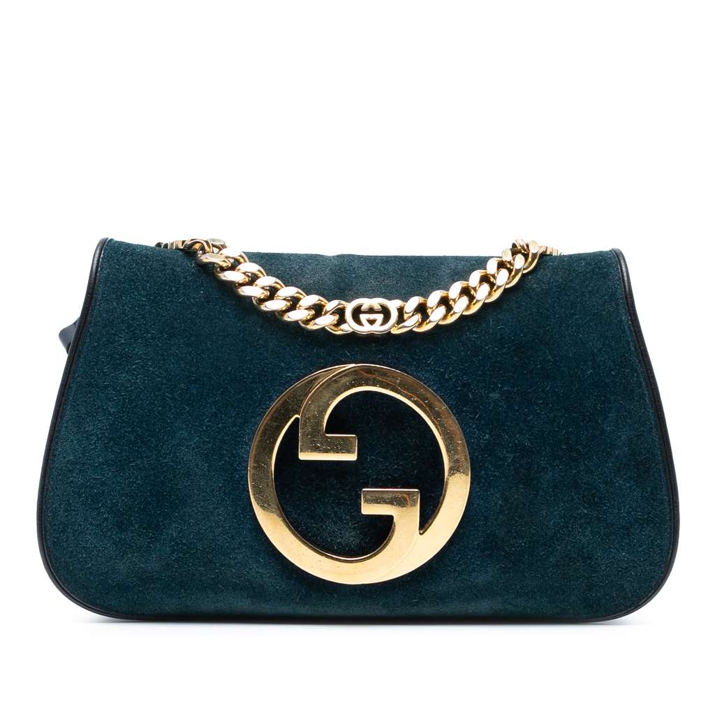 Gucci Small Suede Blondie Chain Satchel