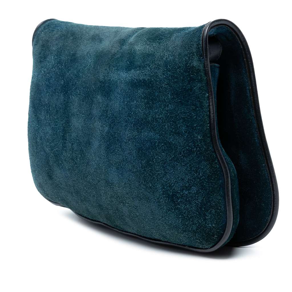 Gucci Small Suede Blondie Chain Satchel - Back view