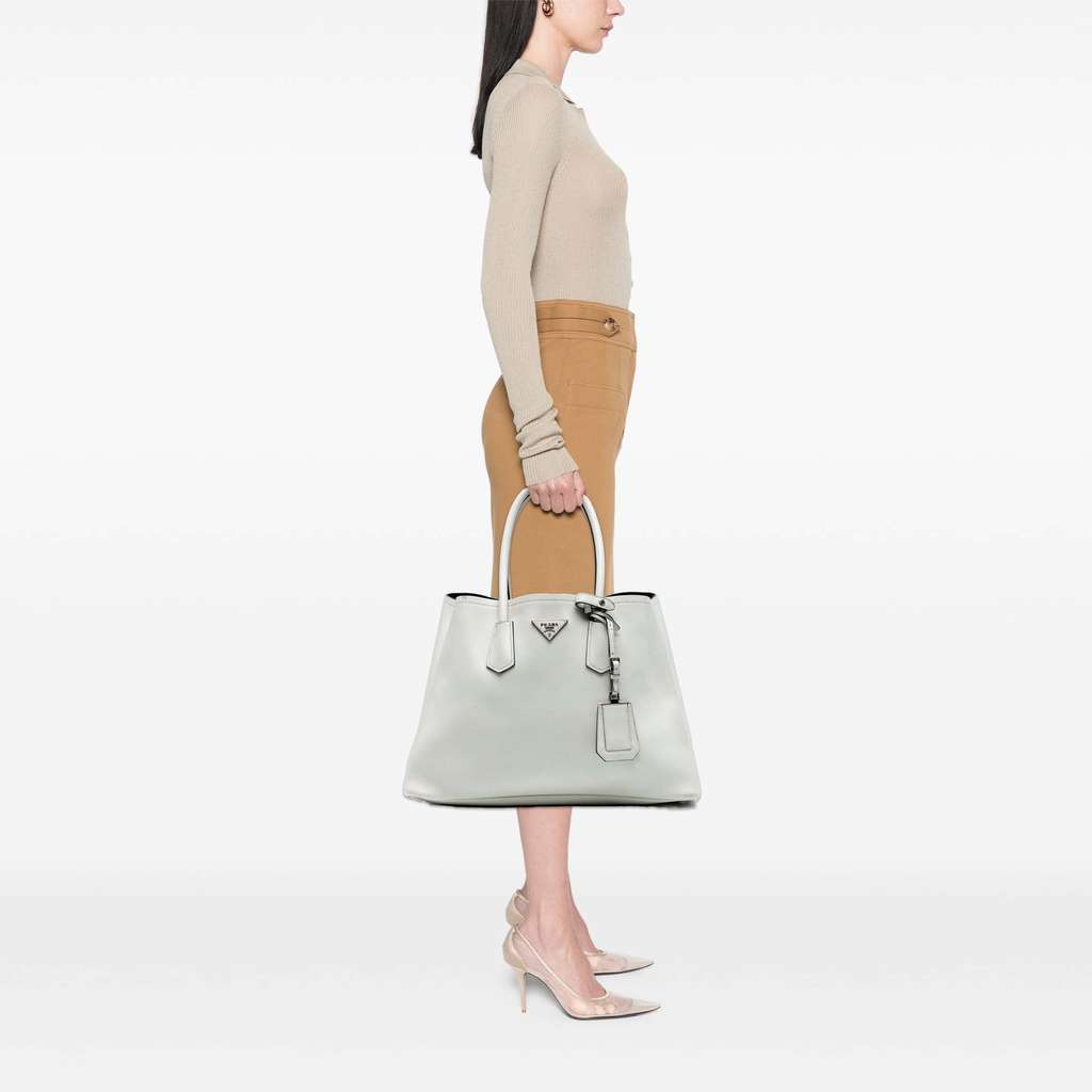 Prada Large City Calf Double Satchel - Detail 1