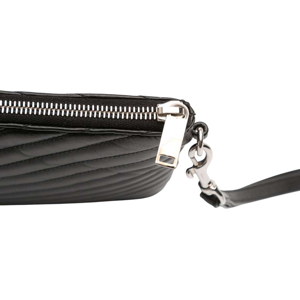 Saint Laurent Quilted Chevron Leather Monogram Document Holder - Detail 2