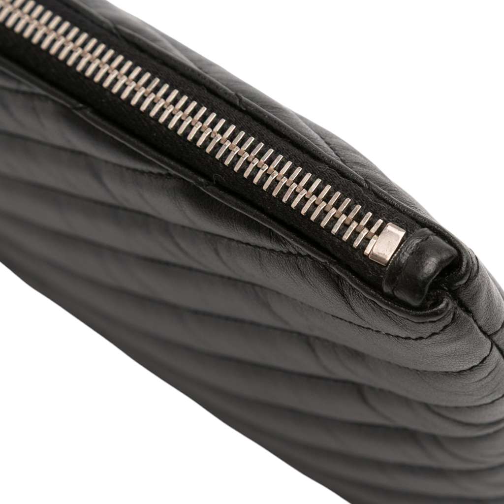 Saint Laurent Quilted Chevron Leather Monogram Document Holder - Image 11