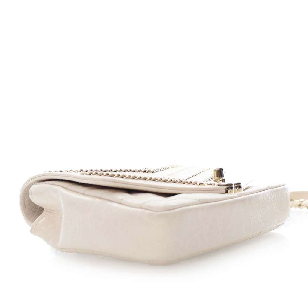 Chanel Mini Chevron Crinkled Calfskin Embellished Envelope Flap - Image 15