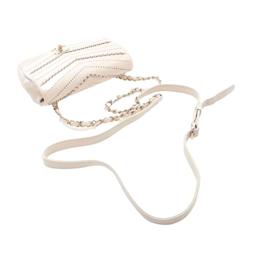 Chanel Mini Chevron Crinkled Calfskin Embellished Envelope Flap - Image 16