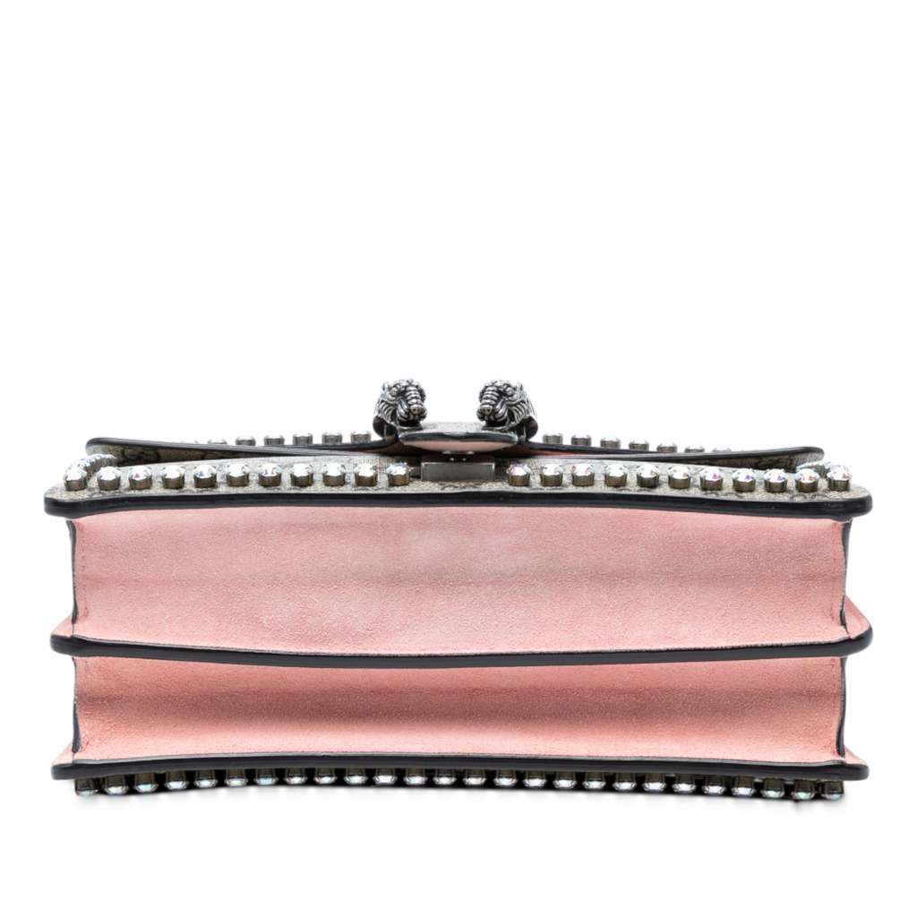 Gucci Medium GG Supreme Crystal Dionysus Shoulder Bag - Image 6