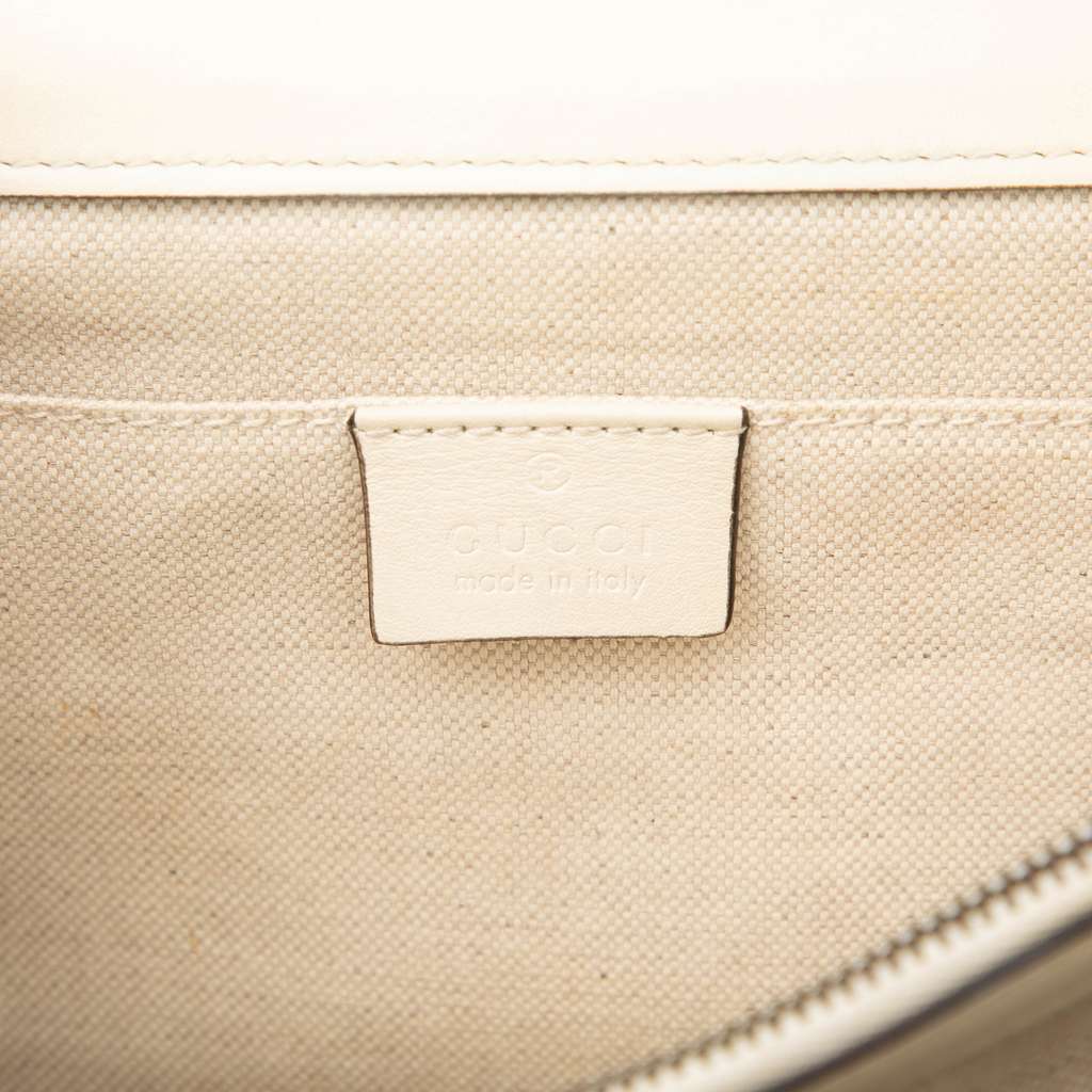 Gucci Medium Leather Bamboo Dionysus Web Satchel - Side view