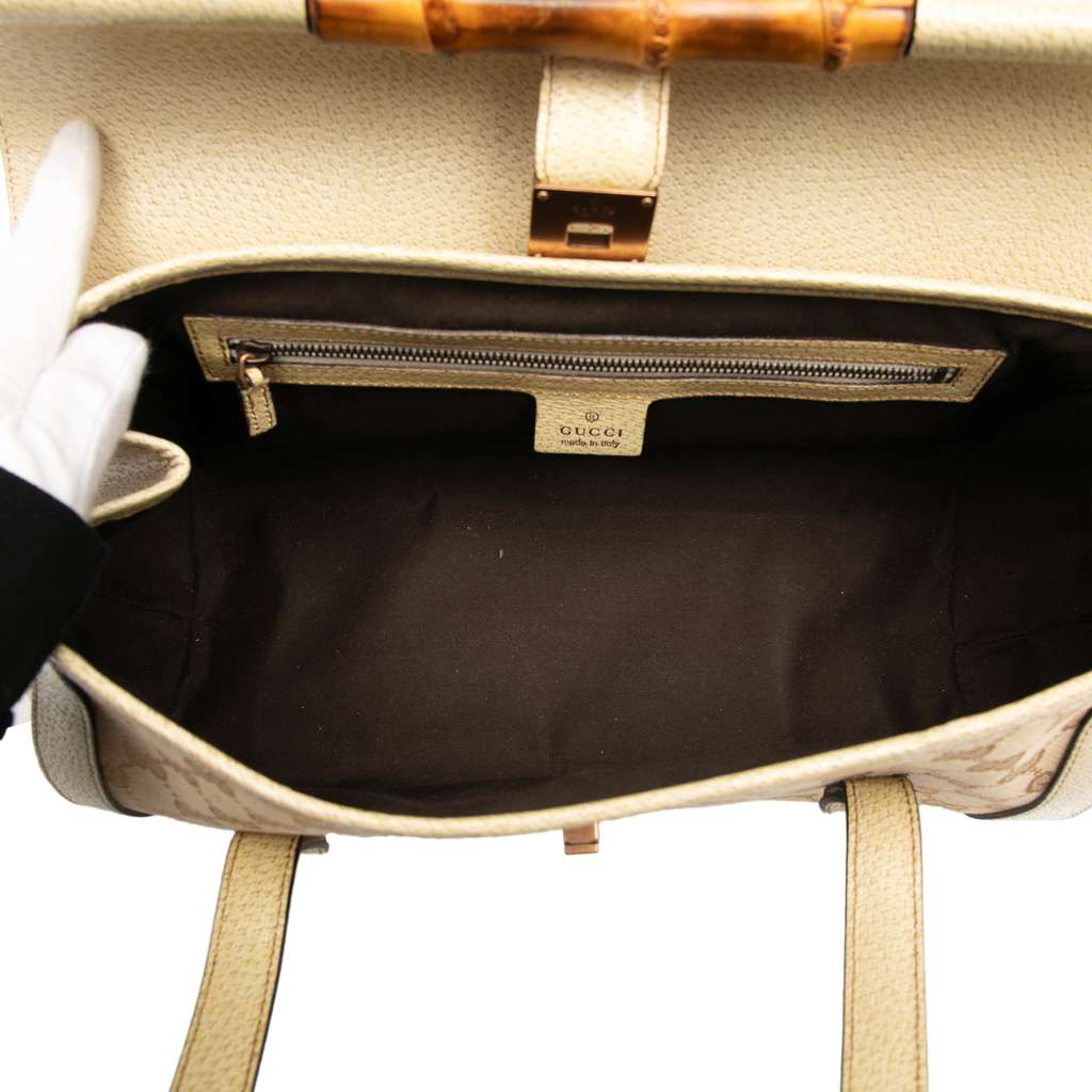 Gucci GG Canvas Bamboo Bullet Shoulder Bag - 4