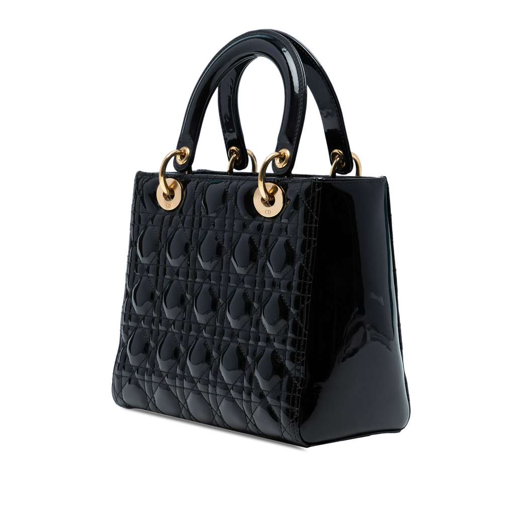 Dior Medium Patent Cannage Lady Dior - Back view