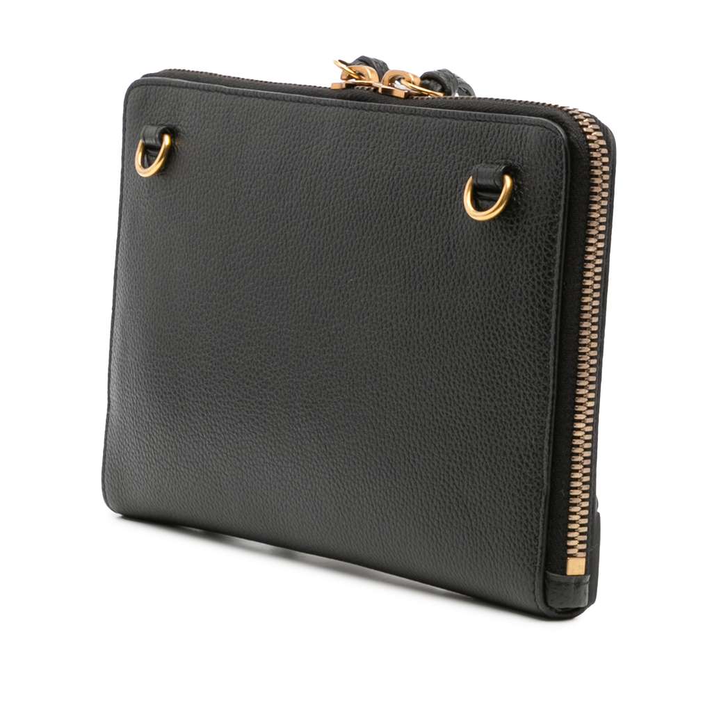 Balenciaga Pebbled Leather Neo Classic City Pouch Crossbody - Back view