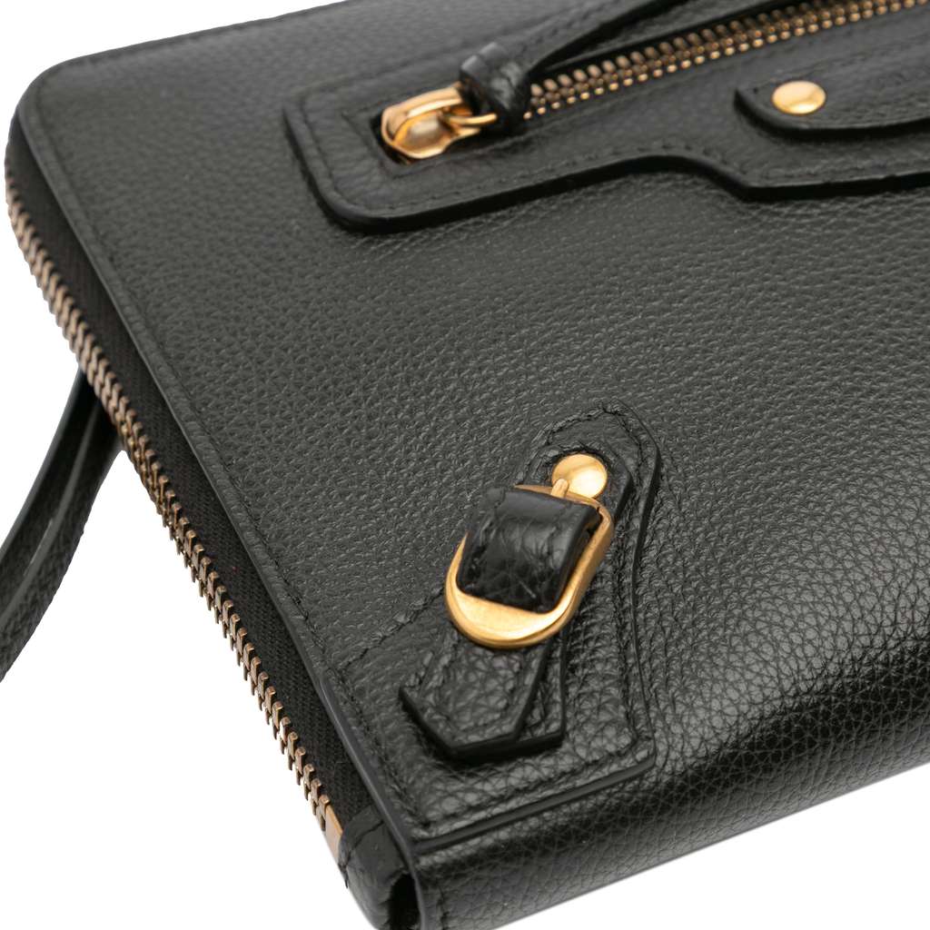Balenciaga Pebbled Leather Neo Classic City Pouch Crossbody - Detail 2