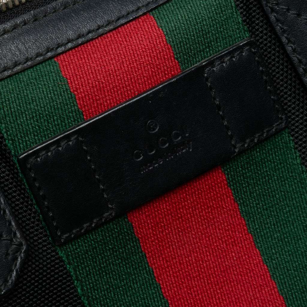 Gucci Canvas Techno Web Vertical Zip Tote - Side view