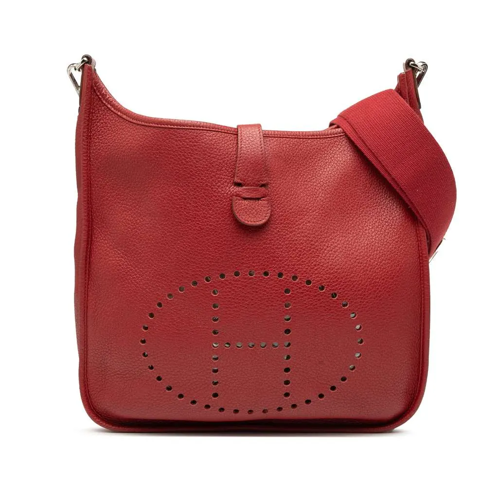Hermès Togo Evelyne III 33 Red Leather Very good - Front View