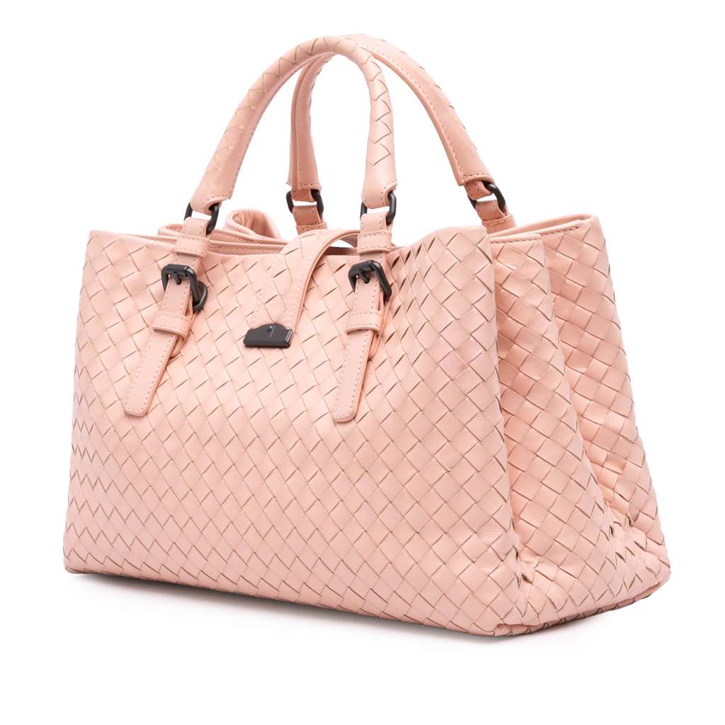 Bottega Veneta Small Nappa Intrecciato Roma Satchel - Back view