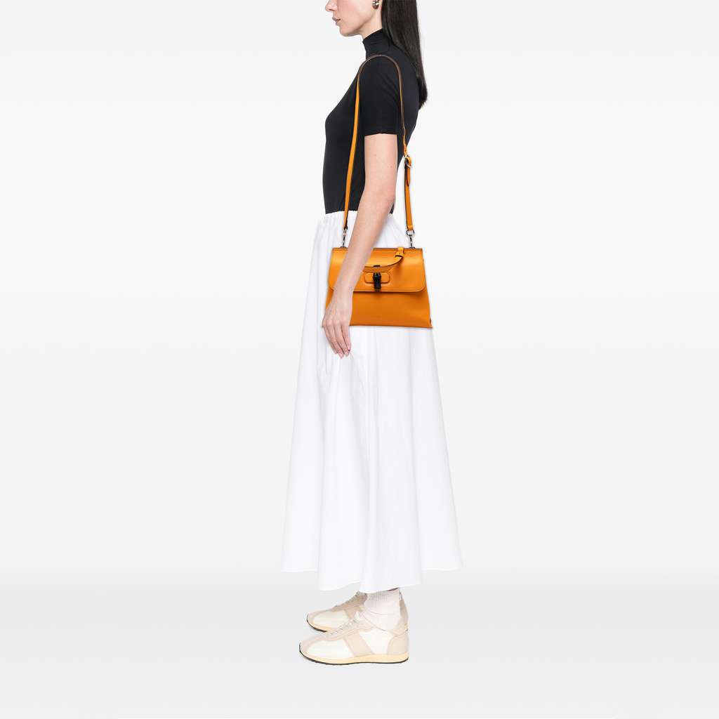 Gucci Small Leather Bamboo Daily Satchel - Detail 1