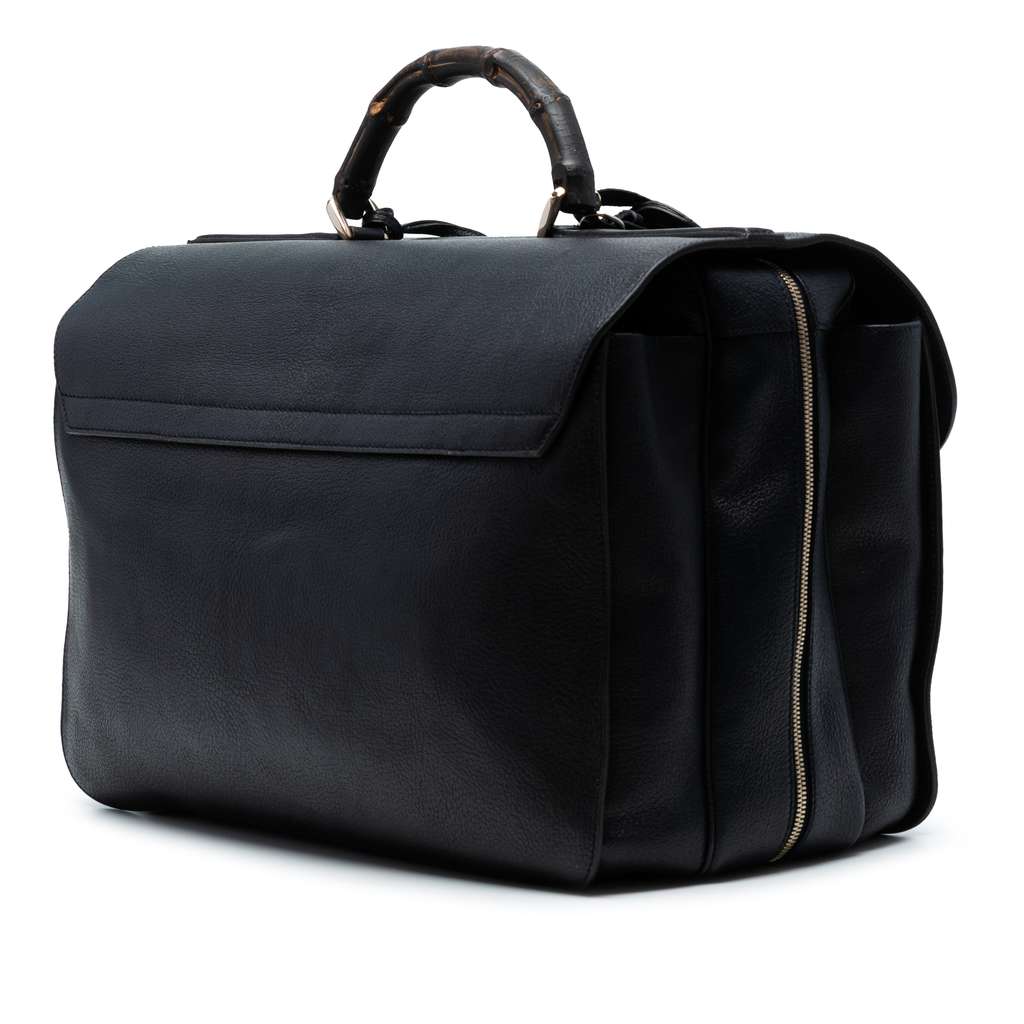 Gucci Leather Bamboo Briefcase - Back view