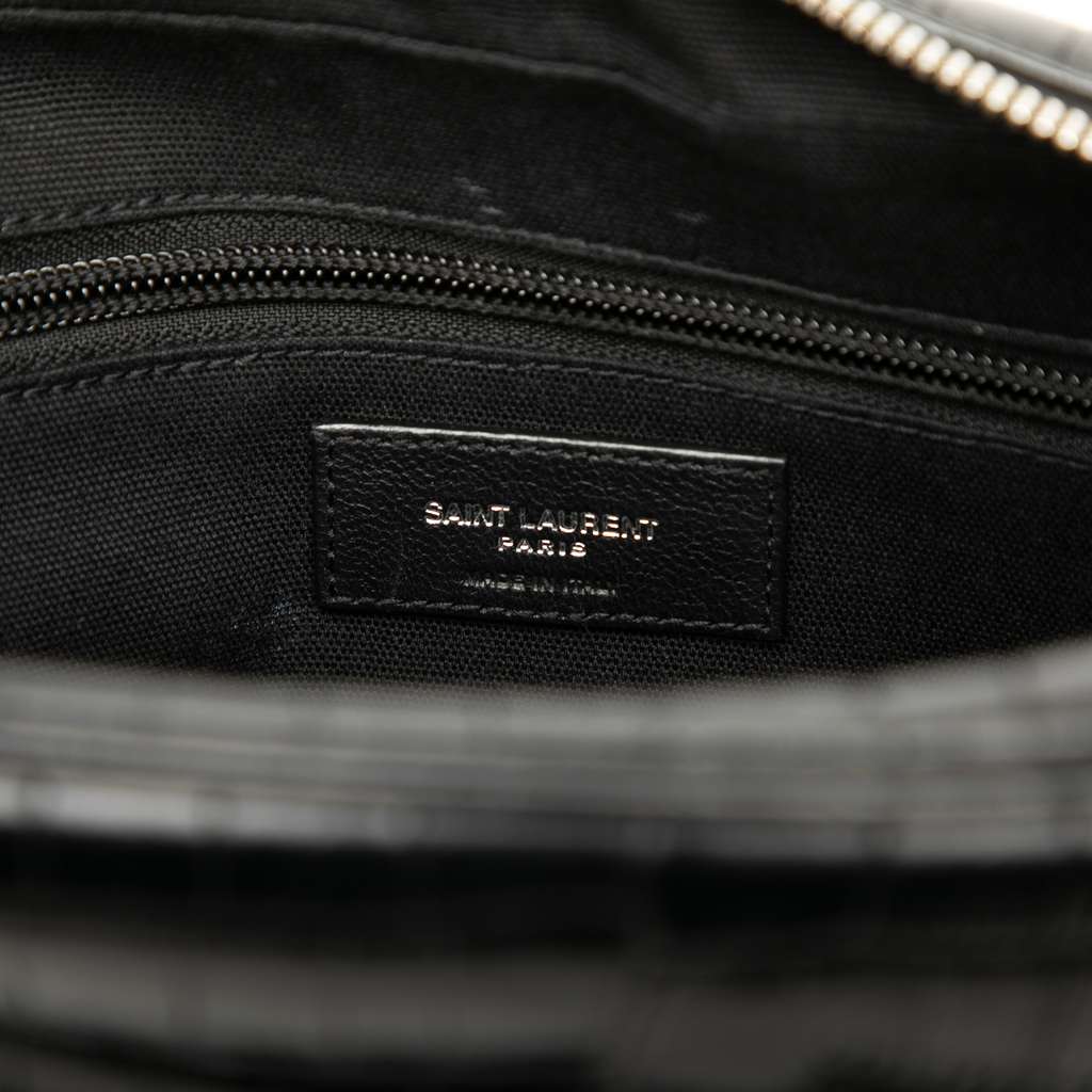 Saint Laurent Crocodile Embossed Leather Camp Camera Bag - 5