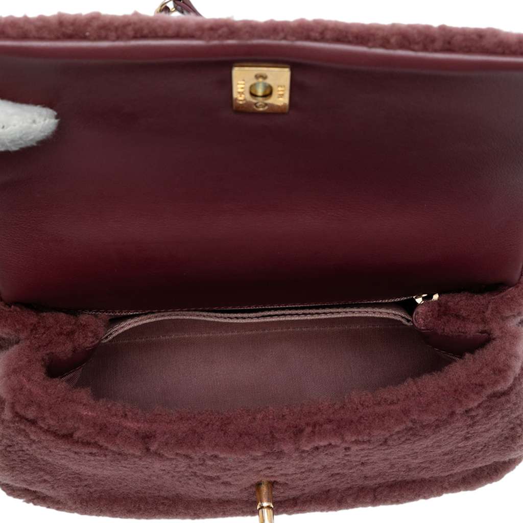 Chanel Small Shearling Coco Top Handle Bag - 4