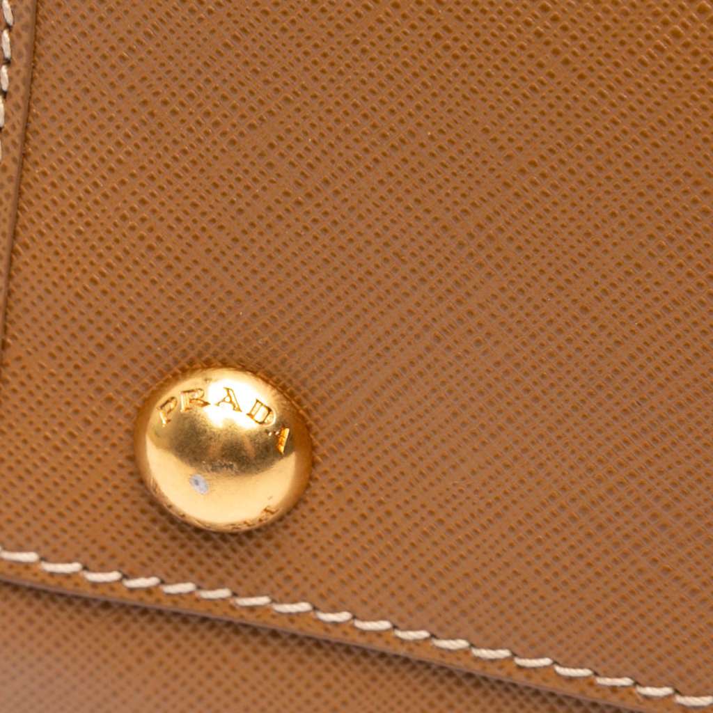 Prada Saffiano Trimmed Canvas Canapa Satchel - Image 13