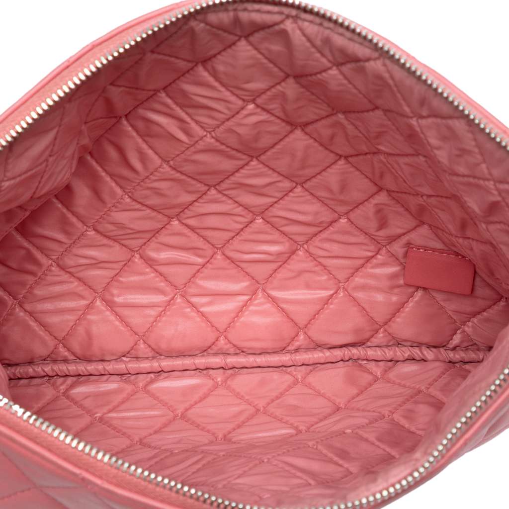 Chanel Medium Quilted Lambskin O Case Clutch - 4