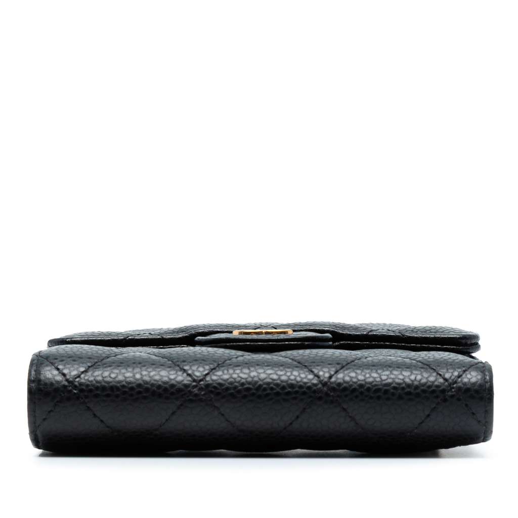 Chanel CC Quilted Caviar Compact Flap Wallet - Image 6