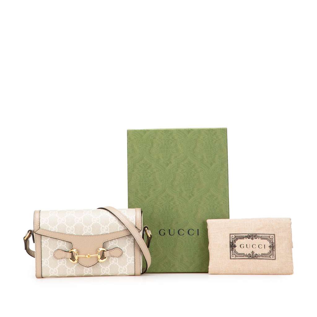 Gucci Mini GG Supreme Horsebit 1955 Crossbody - Image 12