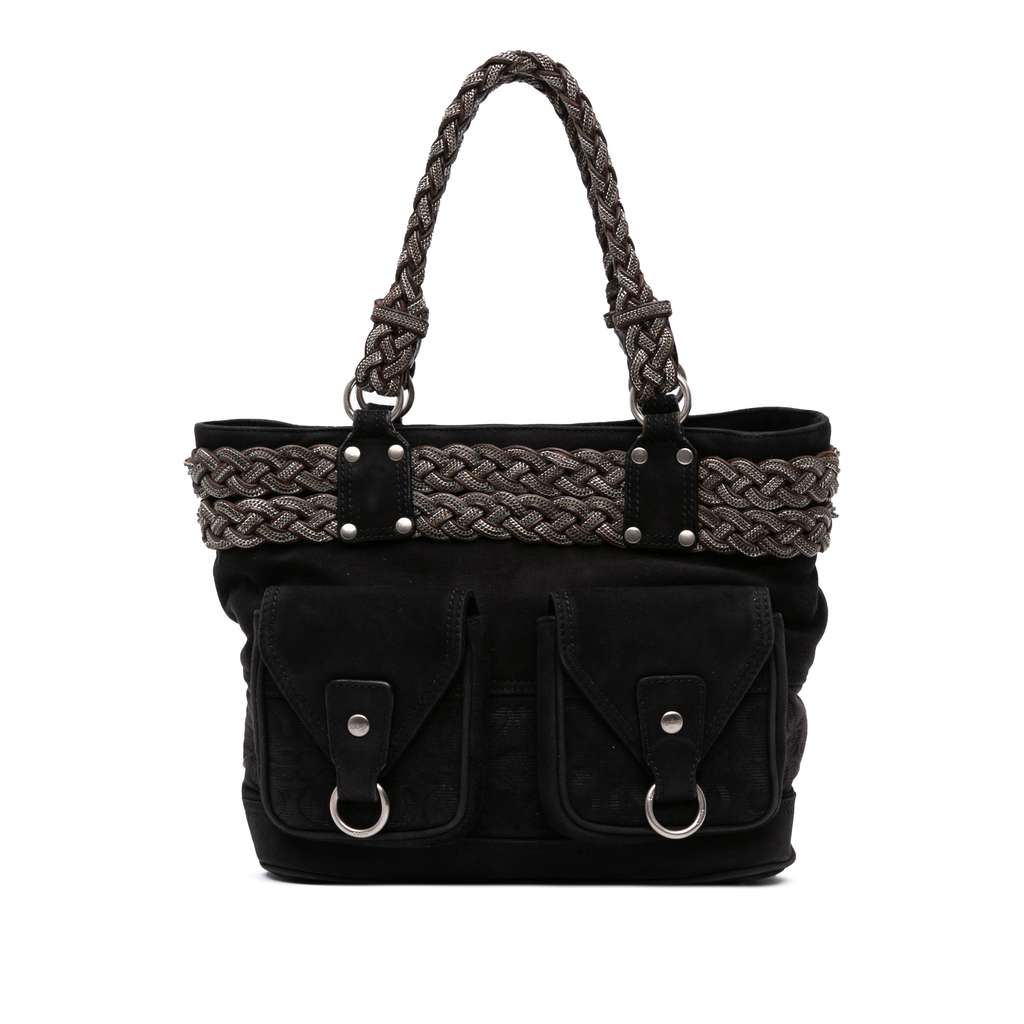 Loewe Suede Braided Chain Pocket Tote