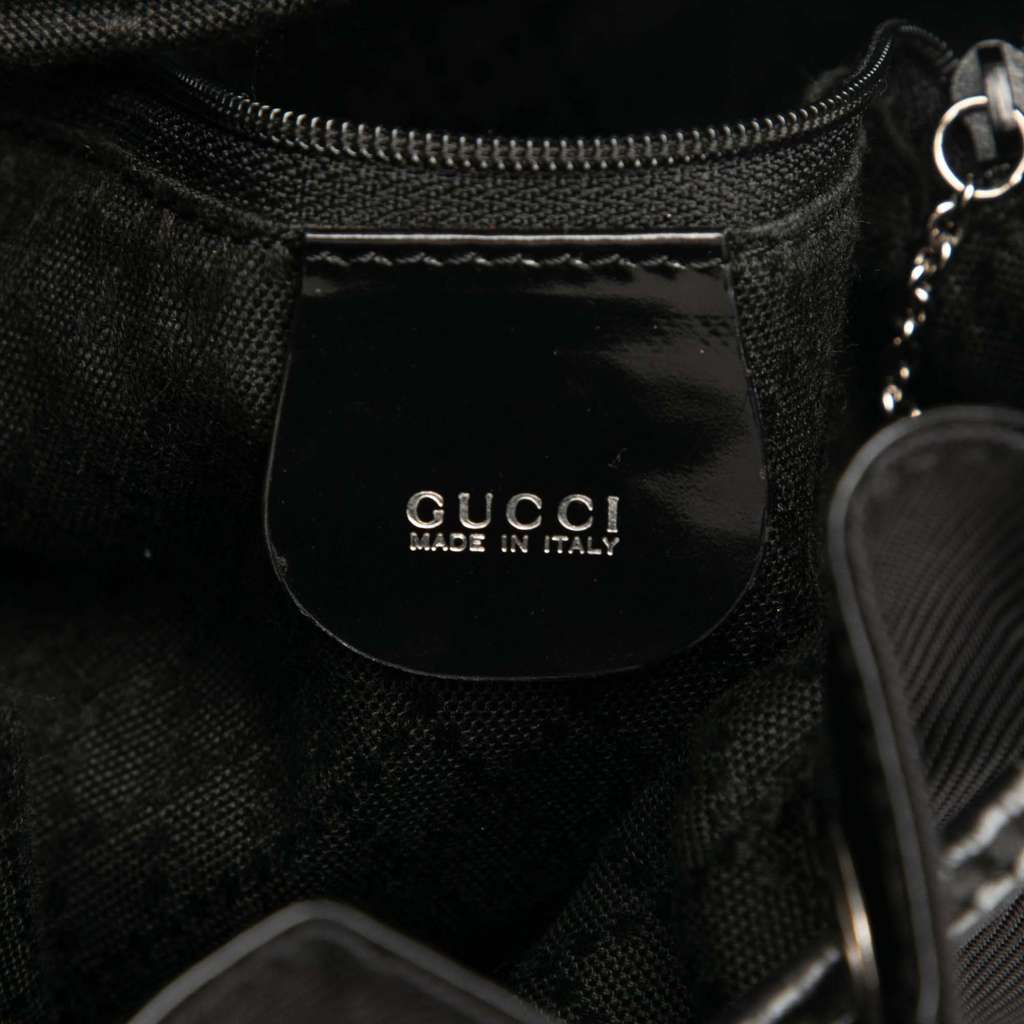 Gucci Nylon Bamboo Bucket Bag - Side view