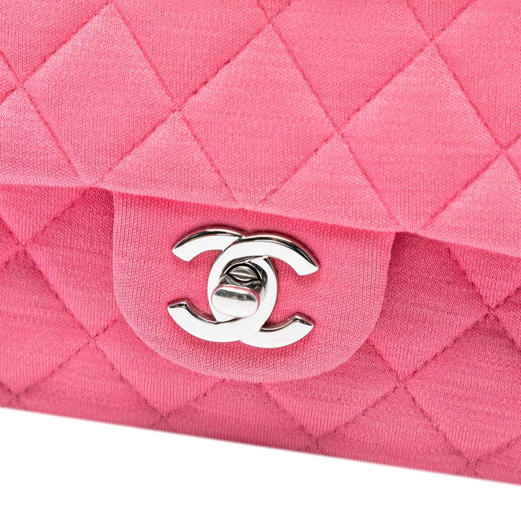 Chanel Medium Classic Jersey Double Flap - Detail 1