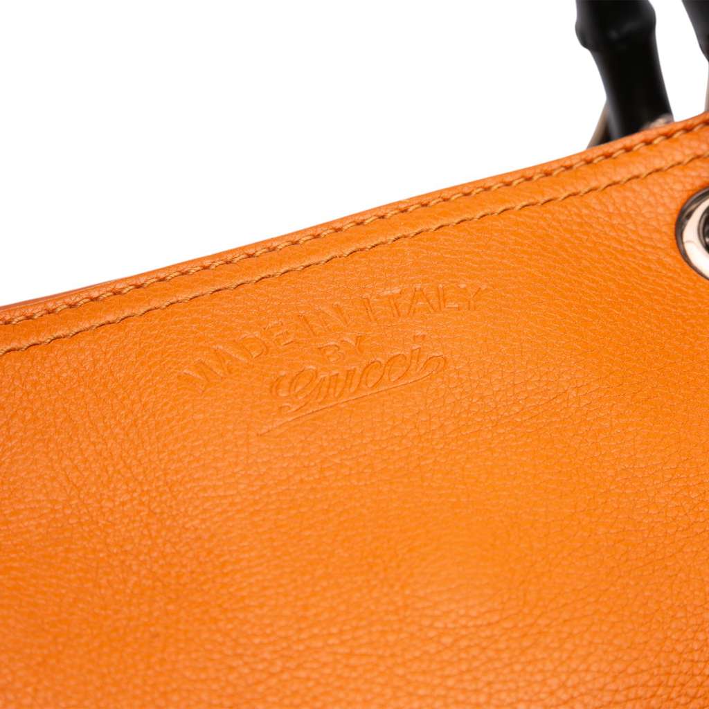 Gucci Medium Calfskin Bamboo Shopper Satchel - Image 10
