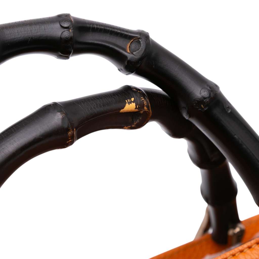 Gucci Medium Calfskin Bamboo Shopper Satchel - Image 11